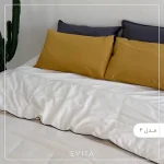 قیمت و خرید سرویس کاور لحاف آرالی مدل سفید خردلی